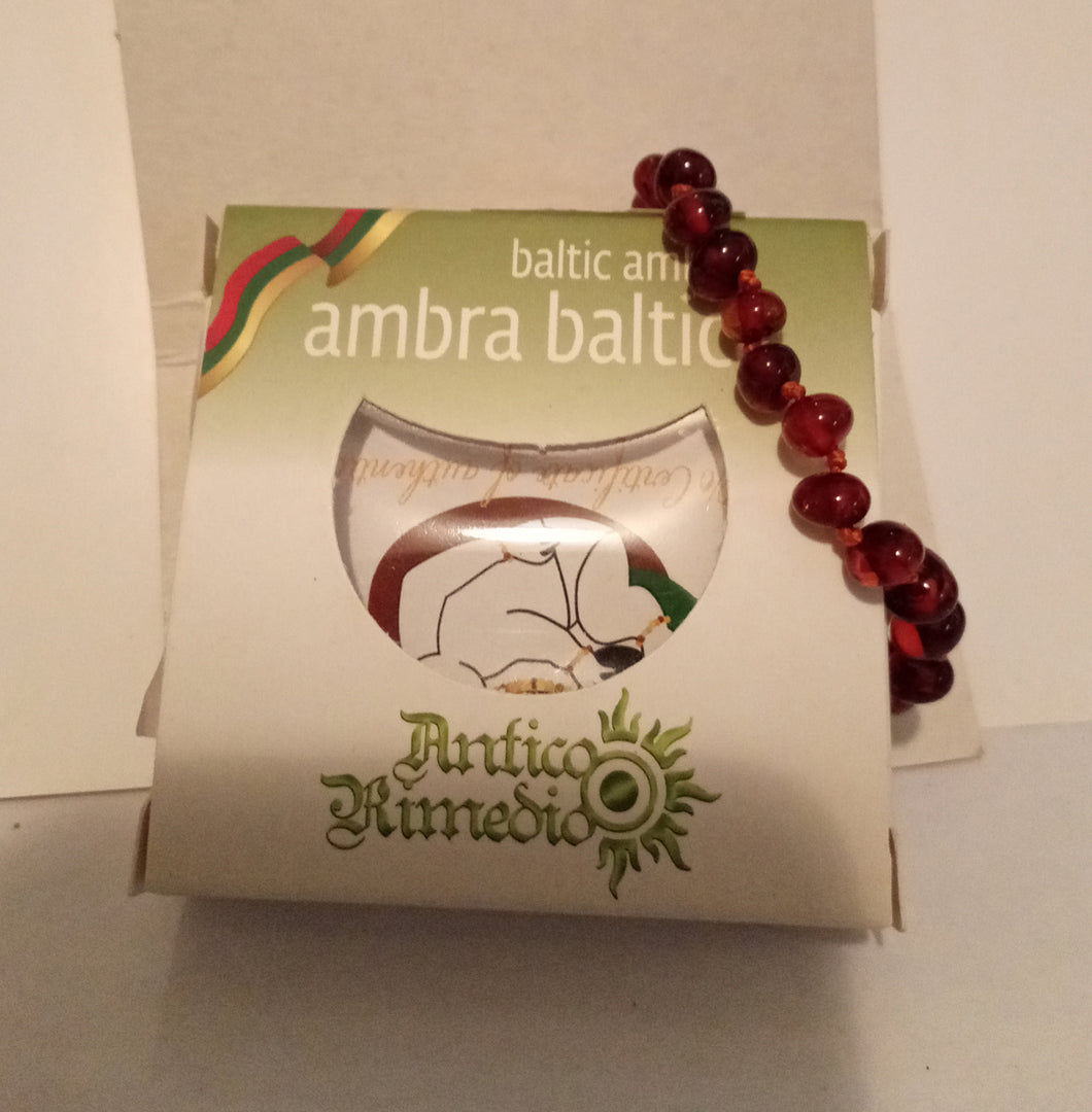 braccialetto di ambra del baltico per bambini
