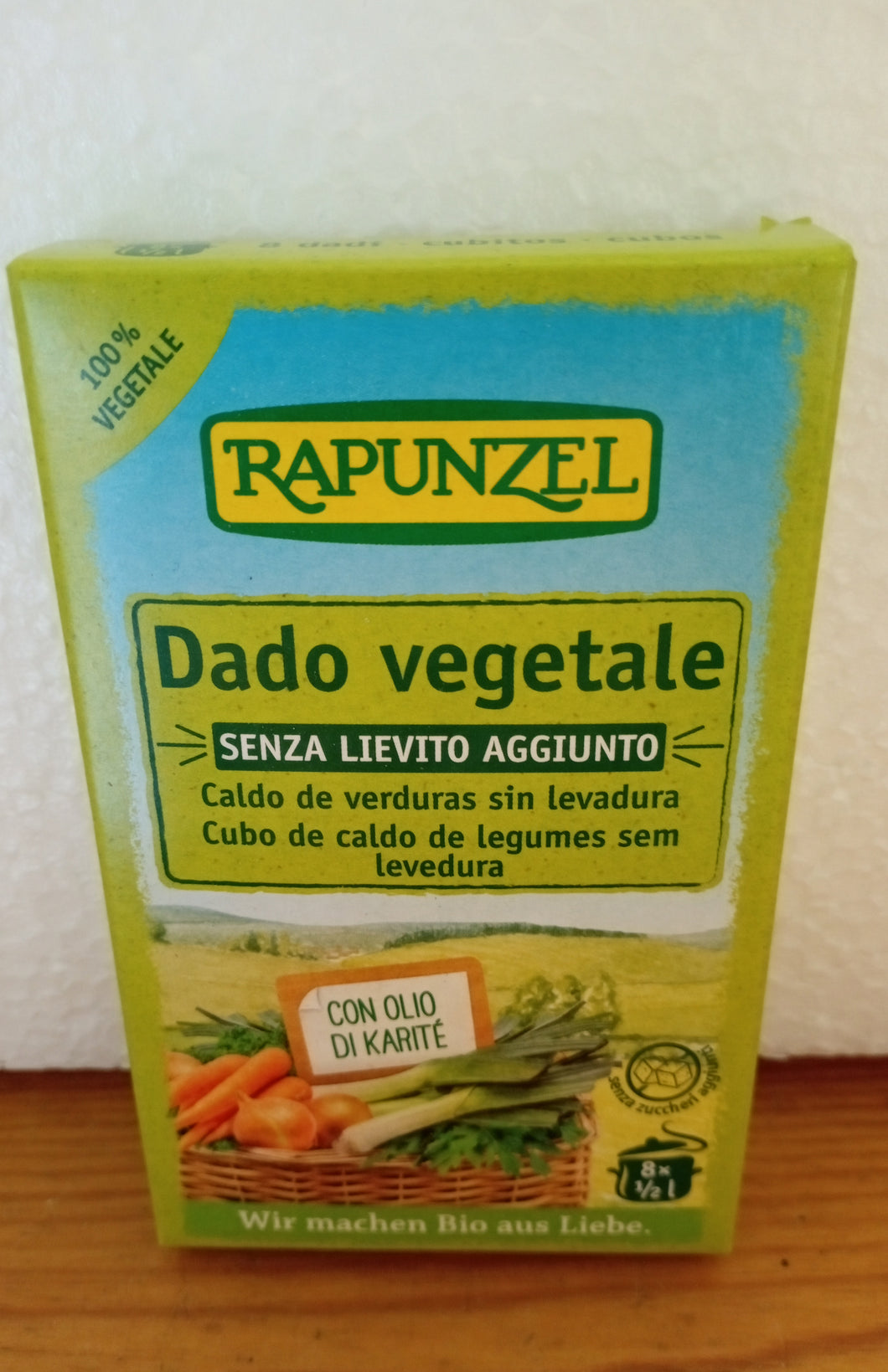 dado vegetale senza lievito rapunzel
